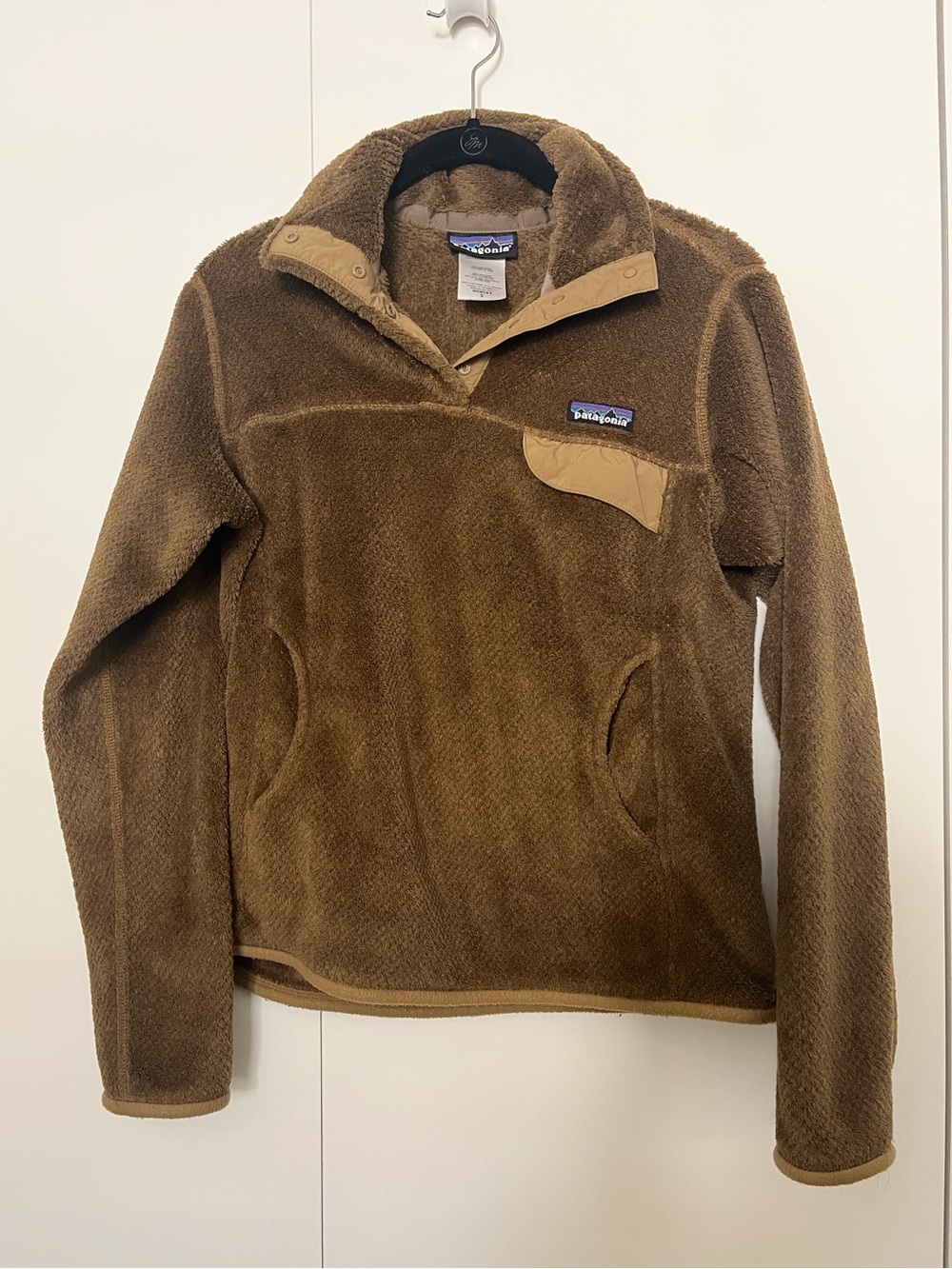 Patagonia Women’s Small Re-Tool Snap-T Pullover Polartec Brown Gold
